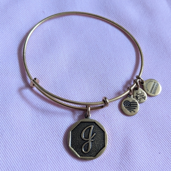 Alex and Ani J charm bracelet - Picture 3 of 6